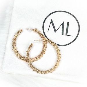 💕Glamtastic Marcel Louis Tinsel Hoop Earrings💕